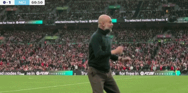 曼城力克阿森纳夺冠 瓜帅激动庆祝创纪录