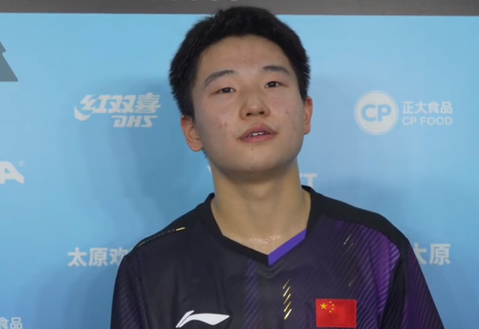 李天阳力克日本削球名将英田理志，国际赛场首